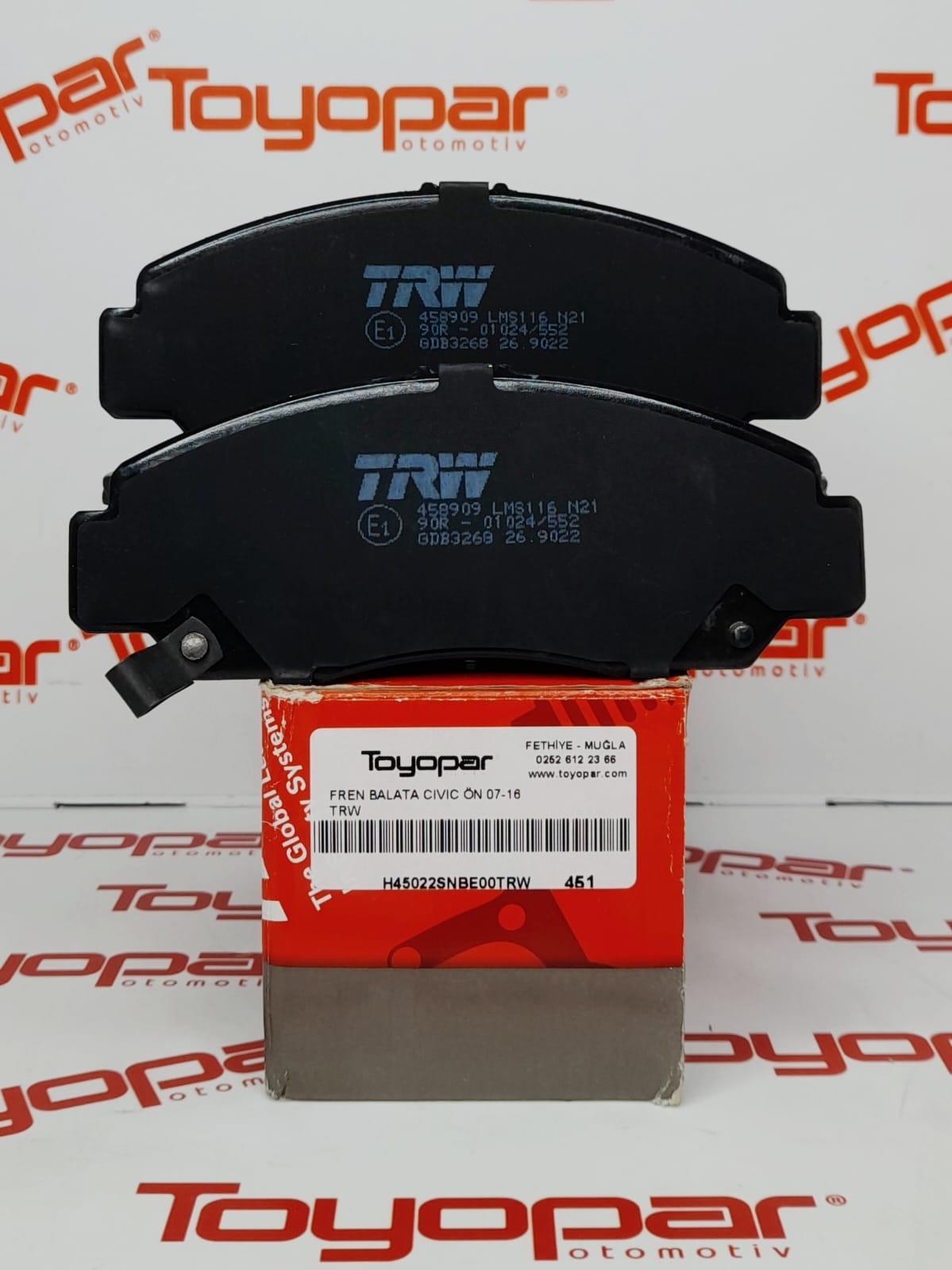 Honda Civic FD6 2007-2015 Ön Fren Balatası / TRW GDB3268