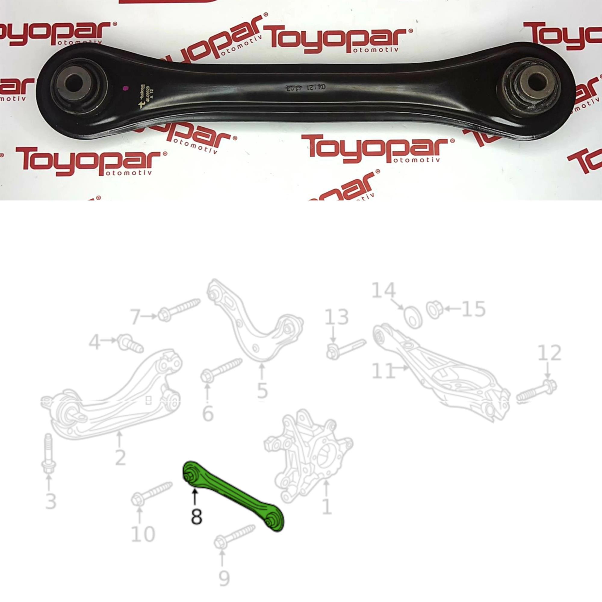 Honda Civic FC5 2016-2021 Arka Denge Kolu Alt [Sabit] 52370TBAA00
