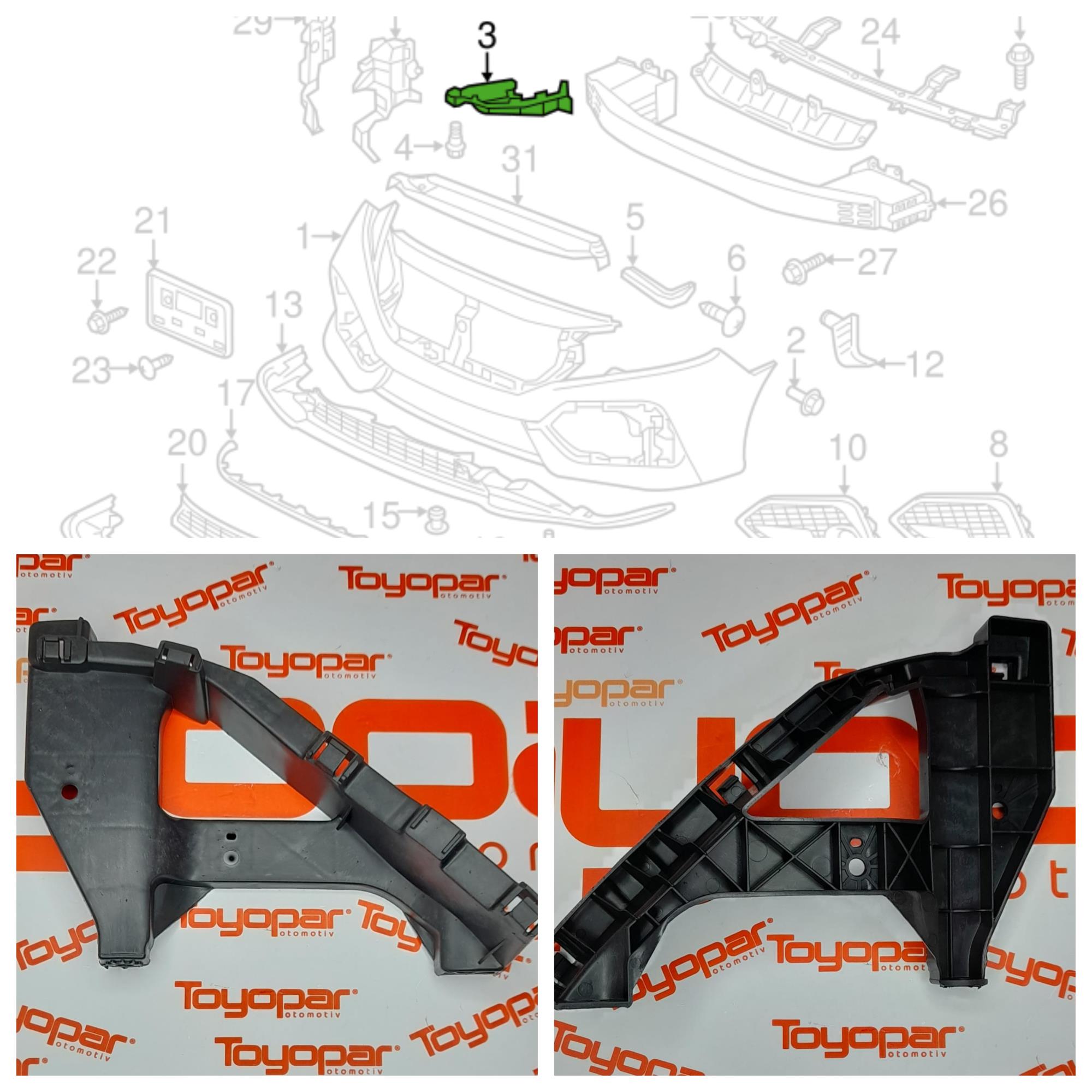 Civic 16- FC5 Far Alt Braketi / Bakaliti Sağ 71140TEAT00