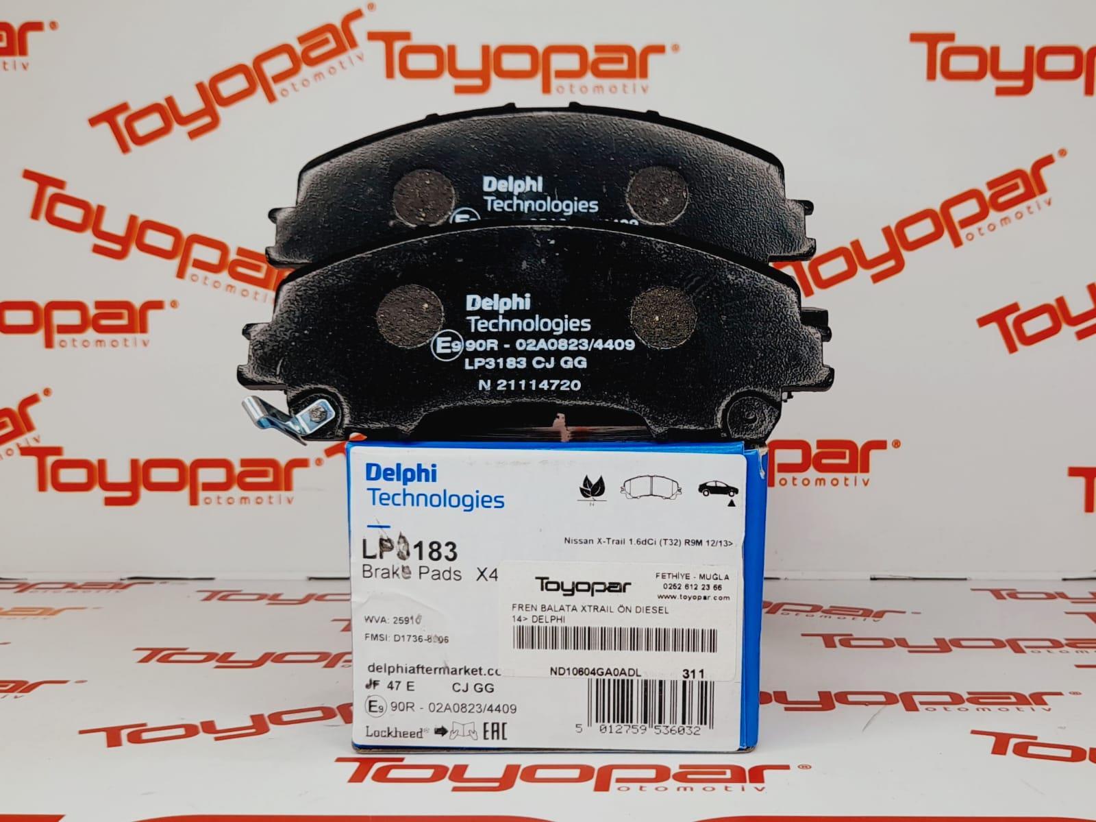 Nissan XTrail 2014- Ön Fren Balatası - DELPHİ LP3183