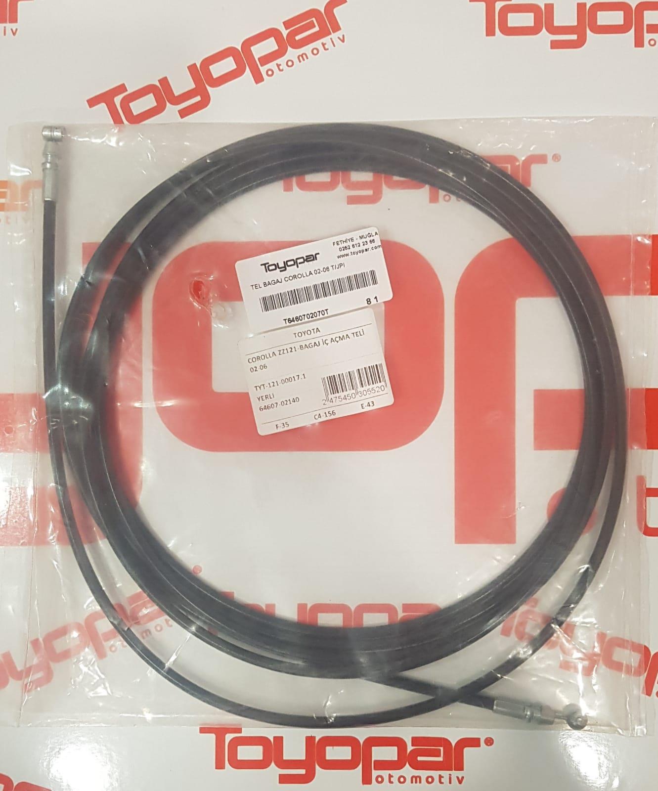 Toyota Corolla VVT-İ 02-06 Bagaj Açma Teli 6460702140